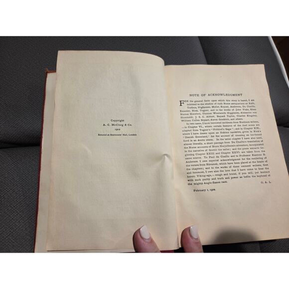 1902 The Thrall of Leif the Lucky Otillie Liljencrantz Hardcover 1st Ed Viking - Picture 6 of 8